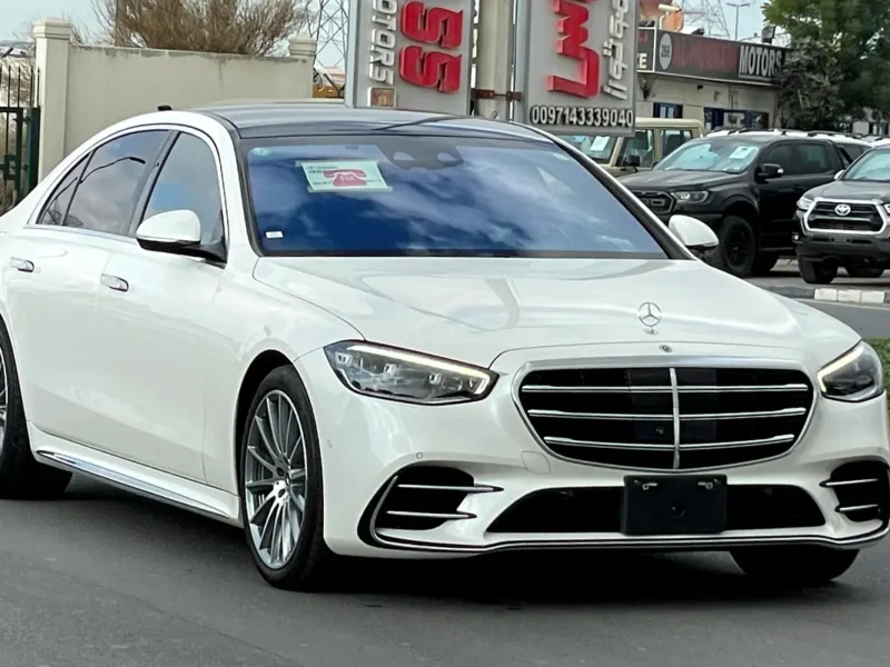 2022 Mercedes-Benz S-Class S 580 4Matic 8 Cylinders Engine White Black Sedan FULL OPTION