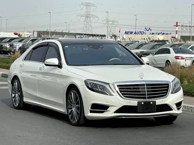 2015 Mercedes-Benz S-Class S 550 8 Cylinders Engine White Black Sedan PREMIUM PACKAGE
