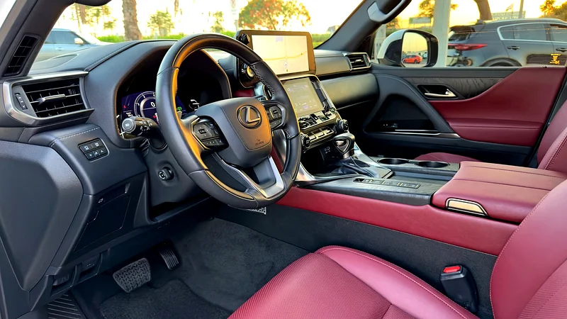 2023 Lexus LX 600 Signature 3.5-liter twin-turbo V6 Petrol Engine White Red SUV GCC