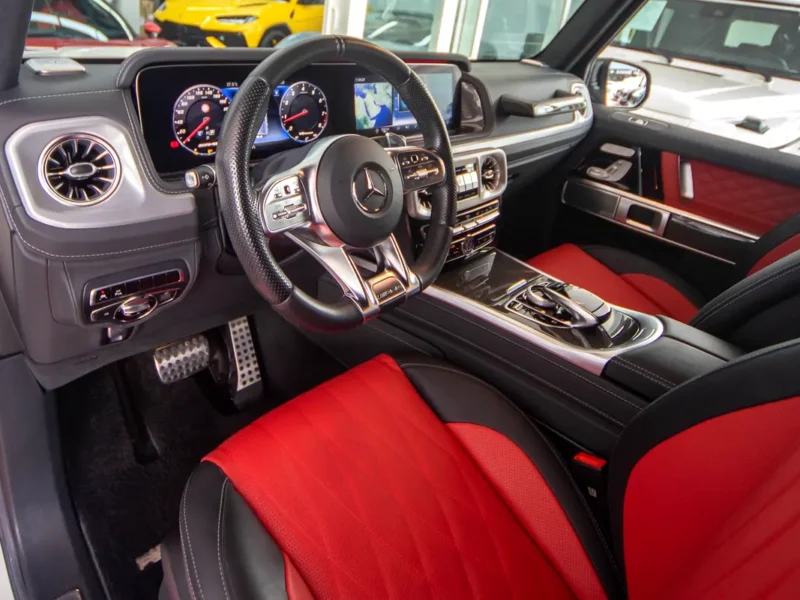 2021 Mercedes-Benz G-Class G 63 AMG 4.0 Litres V8 Biturbo Petrol Engine White Red SUV