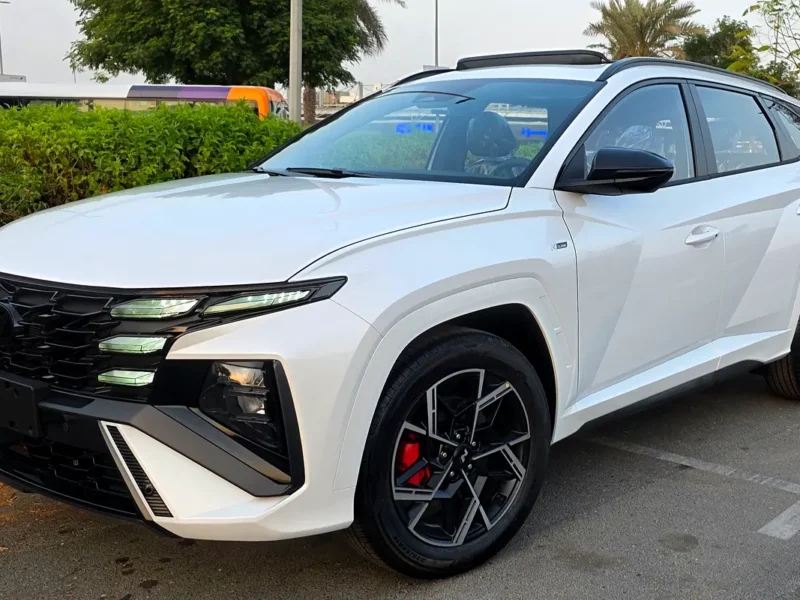2025 Hyundai Tucson N Line 4 Cylinders Petrol Engine White Black SUV Automatic