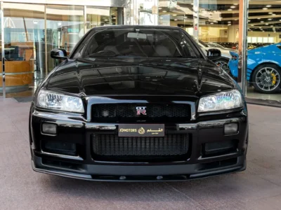 1999 Nissan Skyline GT-R 2.6-liter twin-turbocharged inline-six Engine Black Grey Coupe