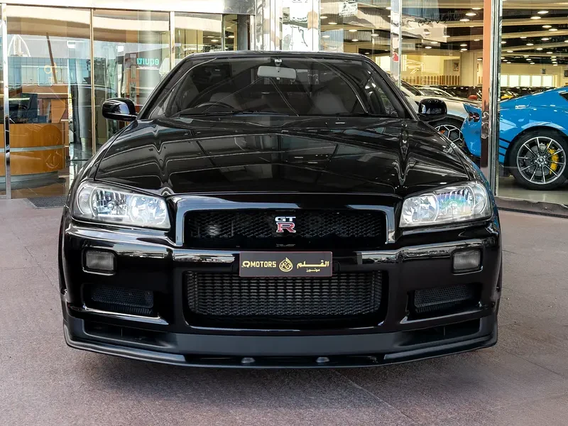 1999 Nissan Skyline GT-R 2.6-liter twin-turbocharged inline-six Engine Black Grey Coupe