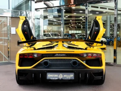 2021 Lamborghini Aventador LP 770-4 Superveloce Jota Roadster V12 Yellow Black Sports Car
