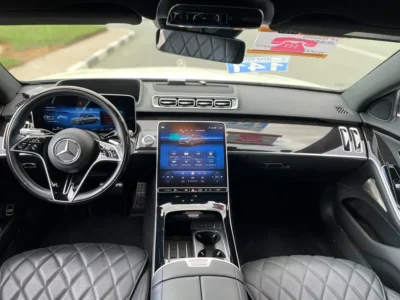 2022 Mercedes-Benz S-Class S 580 4Matic 8 Cylinders Engine White Black Sedan FULL OPTION