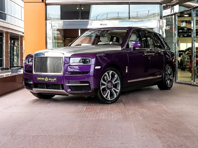 2019 Rolls-Royce Cullinan Silver Badge 6.75-liter twin-turbo V12 Engine Purple White SUV