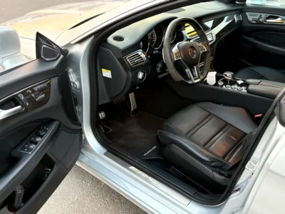 2011 Mercedes-Benz CLS-Class CLS 63 AMG 6.3L V8 BITURBO Engine Silver Black Sedan