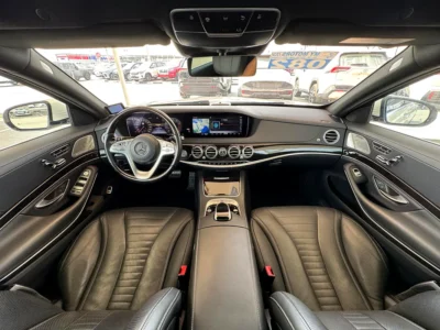 2019 Mercedes-Benz S-Class S 560 4MATIC V8 Petrol Engine White Black Sedan