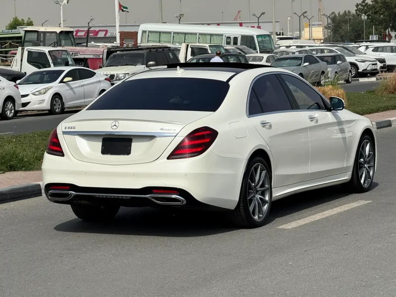 2019 Mercedes-Benz S-Class S 560 4MATIC V8 Petrol Engine White Black Sedan