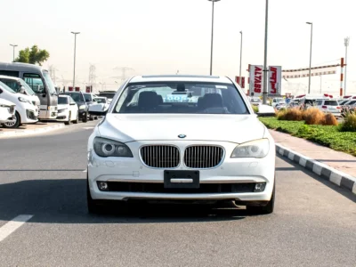 2012 BMW 7-Series 750Li 4.4 Litres 8 Cylinders Hybrid Engine White Black Sedan