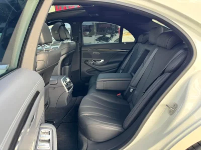 2018 Mercedes-Benz S-Class S 450 4MATIC V6 Engine White Black Sedan 4.5 Auction Grade