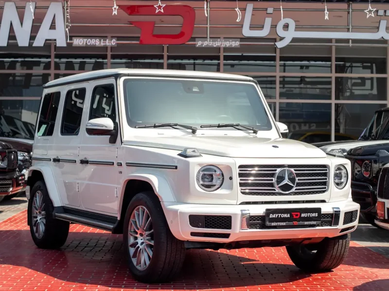 2021 Mercedes-Benz G-Class G 550 V8 Twin Turbo Petrol Engine 4.0 Litres White Black SUV