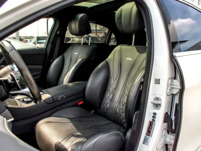 Mercedes-Benz S-Class S 63 AMG 4 Matic 4.0L V8 Biturbo Engine White Black Sedan