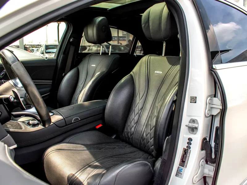 Mercedes-Benz S-Class S 63 AMG 4 Matic 4.0L V8 Biturbo Engine White Black Sedan