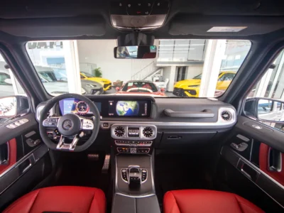 2023 Mercedes-Benz G-Class G 63 AMG 4.0 Litres V8 Biturbo Petrol Engine White Red SUV