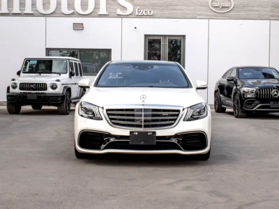 Mercedes-Benz S-Class S 63 AMG 4 Matic 4.0L V8 Biturbo Engine White Black Sedan