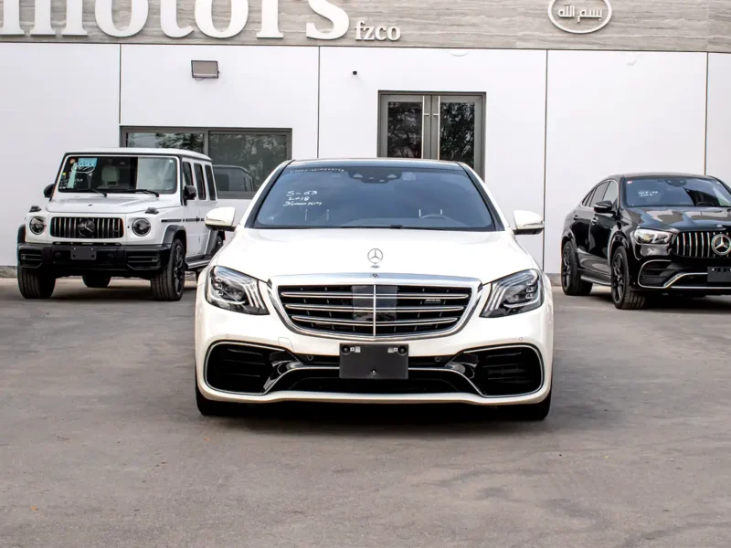 Mercedes-Benz S-Class S 63 AMG 4 Matic 4.0L V8 Biturbo Engine White Black Sedan