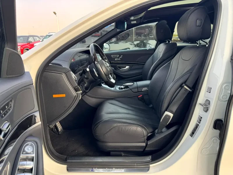 2018 Mercedes-Benz S-Class S 450 4MATIC V6 Engine White Black Sedan 4.5 Auction Grade