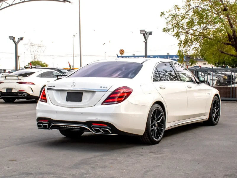 Mercedes-Benz S-Class S 63 AMG 4 Matic 4.0L V8 Biturbo Engine White Black Sedan