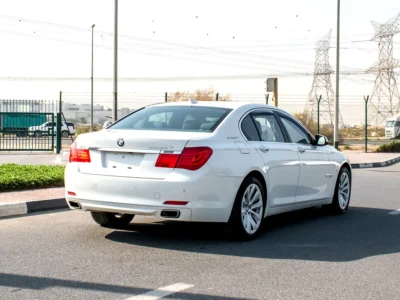 2012 BMW 7-Series 750Li 4.4 Litres 8 Cylinders Hybrid Engine White Black Sedan