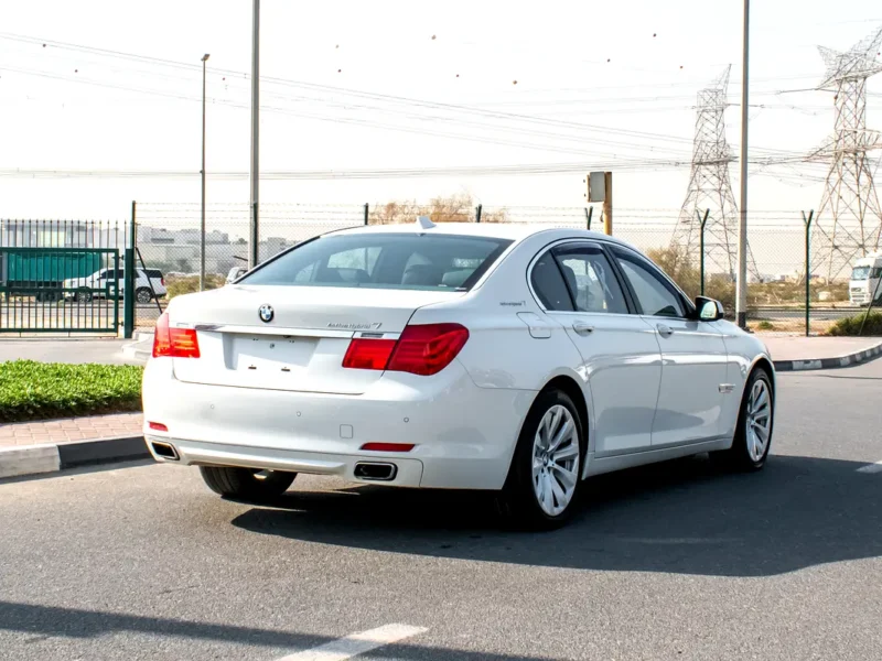 2012 BMW 7-Series 750Li 4.4 Litres 8 Cylinders Hybrid Engine White Black Sedan