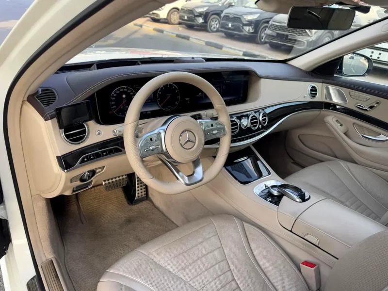2020 Mercedes-Benz S-Class S 450 V6 Engine White Beige Sedan AUCTION GRADE 4/B