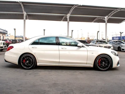 Mercedes-Benz S-Class S 63 AMG 4 Matic 4.0L V8 Biturbo Engine White Black Sedan