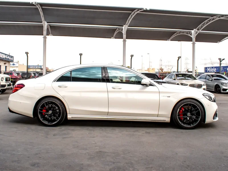 Mercedes-Benz S-Class S 63 AMG 4 Matic 4.0L V8 Biturbo Engine White Black Sedan