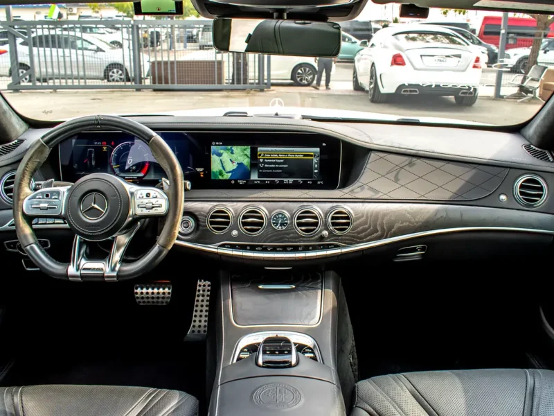 Mercedes-Benz S-Class S 63 AMG 4 Matic 4.0L V8 Biturbo Engine White Black Sedan