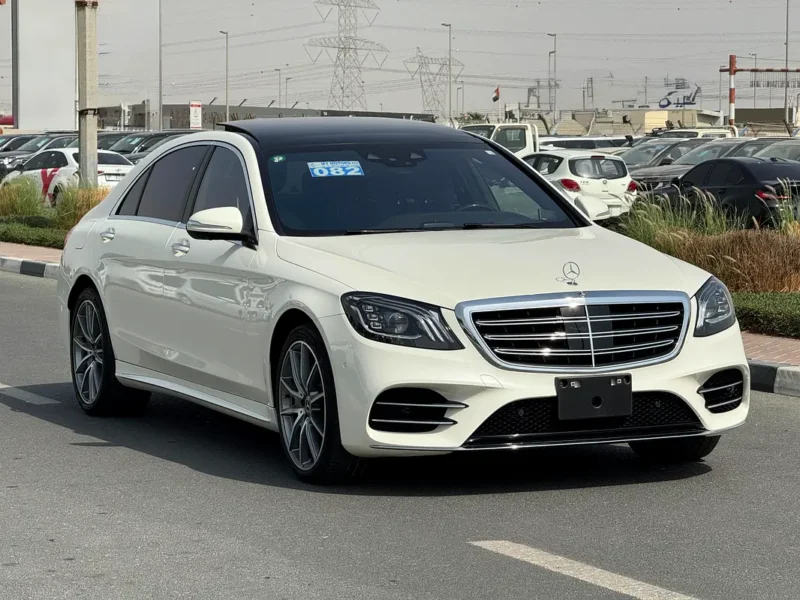 2019 Mercedes-Benz S-Class S 560 4MATIC V8 Petrol Engine White Black Sedan