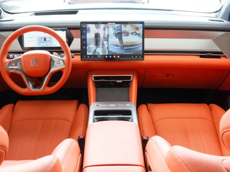 2025 BYD Tang DM-i 4 Cylinders Plug-in Hybrid Engine Grey Orange SUV AWD