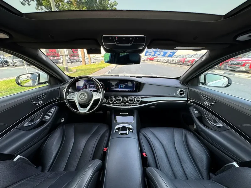 2018 Mercedes-Benz S-Class S 450 4MATIC V6 Engine White Black Sedan 4.5 Auction Grade