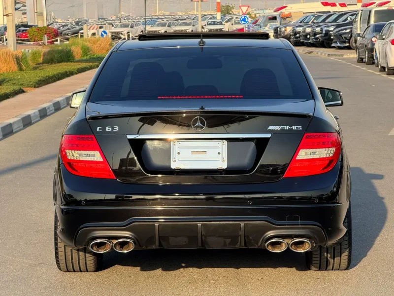 2012 Mercedes-Benz C-Class C63 AMG P31 Performance PKG 8 Cylinders Black Red Sedan