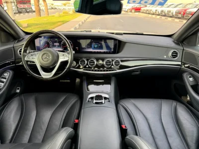 2018 Mercedes-Benz S-Class S 450 4MATIC V6 Engine White Black Sedan 4.5 Auction Grade