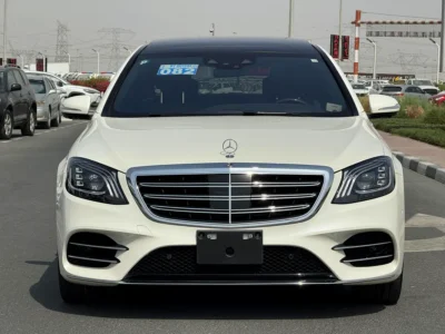 2019 Mercedes-Benz S-Class S 560 4MATIC V8 Petrol Engine White Black Sedan
