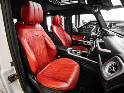 2023 Mercedes-Benz G-Class G 63 AMG 4.0L V8 Bi-Turbo Petrol Engine White Red SUV