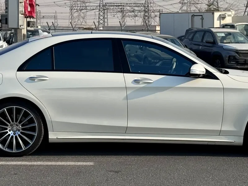 2015 Mercedes-Benz S-Class S 550 8 Cylinders Petrol Engine White Black Sedan