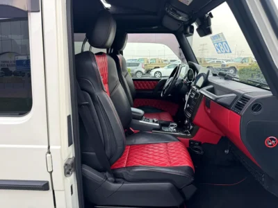 2017 Mercedes-Benz G-Class G 63 AMG 4.0L V8 Biturbo White Red SUV Auction Grade 4.5/B