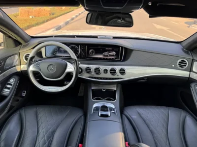 2015 Mercedes-Benz S-Class S 550 8 Cylinders Petrol Engine White Black Sedan