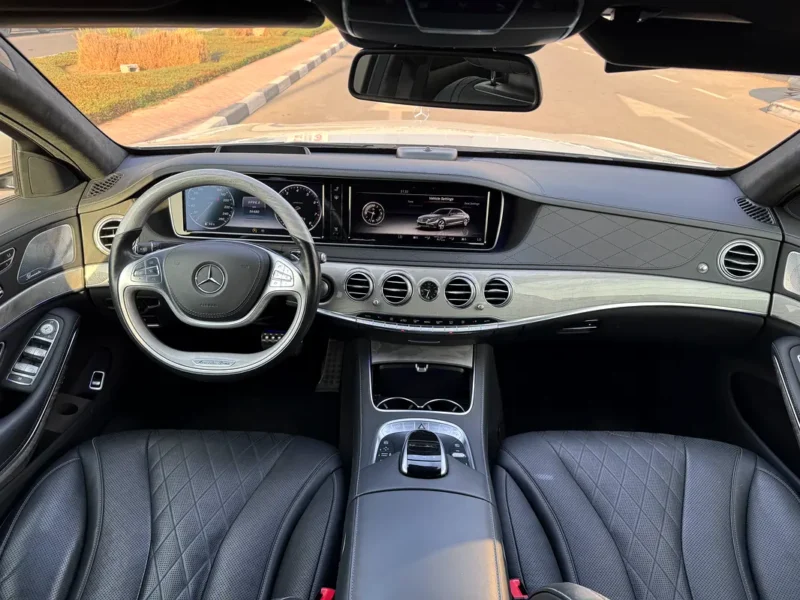 2015 Mercedes-Benz S-Class S 550 8 Cylinders Petrol Engine White Black Sedan