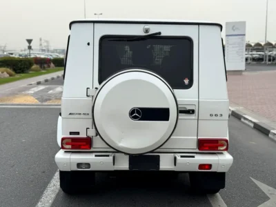 2017 Mercedes-Benz G-Class G 63 AMG 4.0L V8 Biturbo White Red SUV Auction Grade 4.5/B
