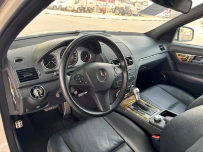 2008 Mercedes-Benz C-Class C250 6 Cylinders Engine White Black Sedan Neat & Clean Car