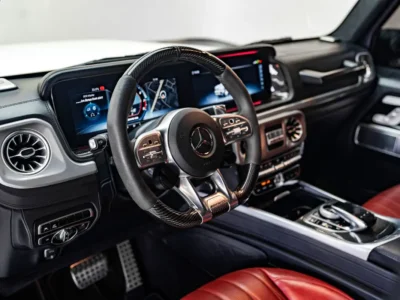 2023 Mercedes-Benz G-Class G 63 AMG 4.0L V8 Bi-Turbo Petrol Engine White Red SUV