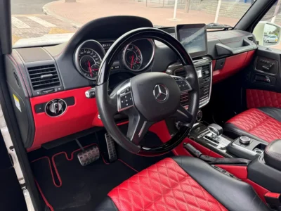 2017 Mercedes-Benz G-Class G 63 AMG 4.0L V8 Biturbo White Red SUV Auction Grade 4.5/B