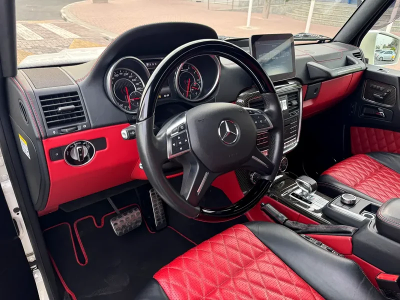 2017 Mercedes-Benz G-Class G 63 AMG 4.0L V8 Biturbo White Red SUV Auction Grade 4.5/B