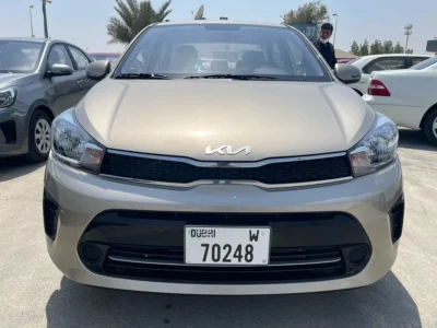 2022 Kia Pegas XL 4 Cylinders Petrol Engine Gold Grey Sedan GCC Specs Automatic