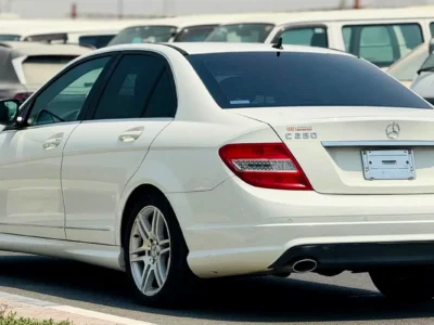 2008 Mercedes-Benz C-Class C250 6 Cylinders Engine White Black Sedan Neat & Clean Car