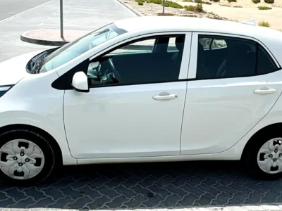 2023 Kia Picanto LX 4 Cylinders Petrol Engine White Black Hatchback GCC Specs
