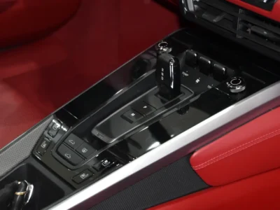 2021 Porsche Carrera / 911 Turbo S 3.7L twin-turbo flat-six Engine Silver Red Sports Car