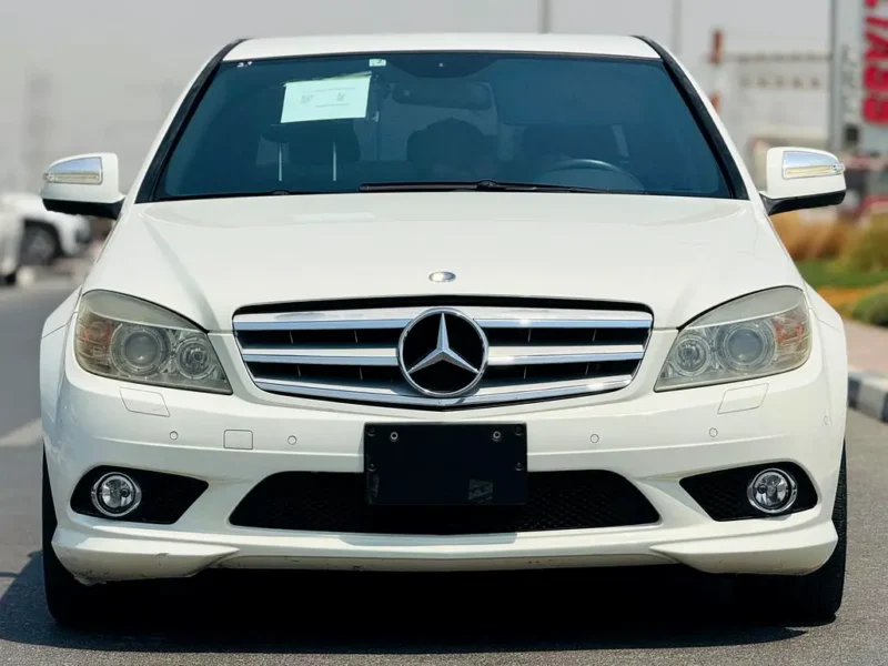 2008 Mercedes-Benz C-Class C250 6 Cylinders Engine White Black Sedan Neat & Clean Car